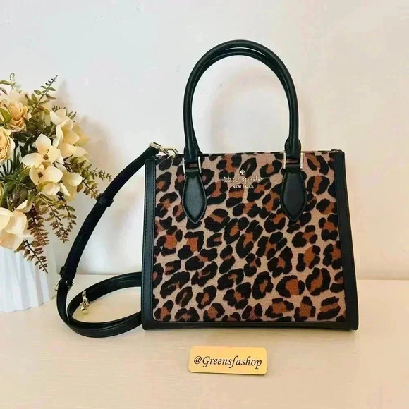 kate spade Handbags - Kate Spade Purse Ellie Spotted Leopard Canvas Small Tote